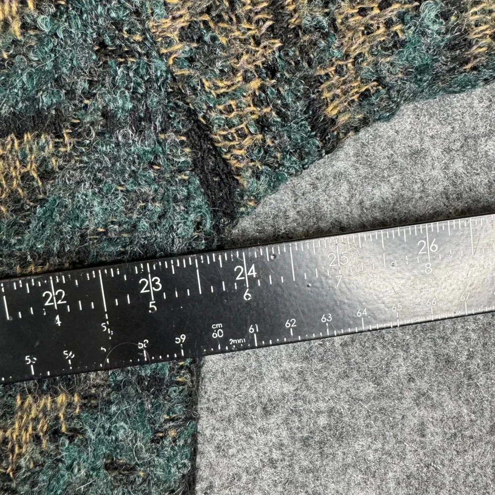 Jantzen Sweater Mens Size XL Green Geometric Fair Isle Knit Vintage Made in USA